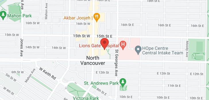 map of 1409 125 E 14TH STREET